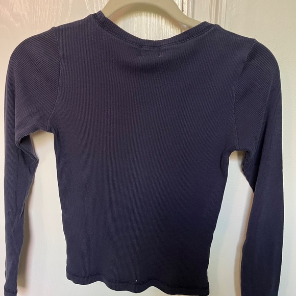 Calvin Klein Long-Sleeved Navy Blue Tee - Picture 3 of 5